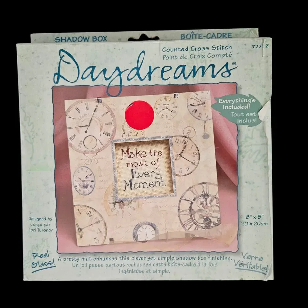 Dimensions Daydreams Counted Cross Stitch Kit Lot of 2 Rose & Every Moment